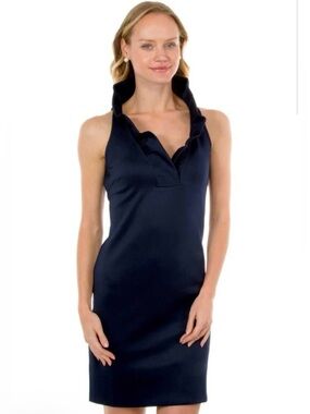 Gretchen Scott Size M  Sleeveless Jersey Ruffneck Sleeveless Dress